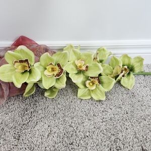 Artifical Orchid Vibrant Green Faux Floral Arrangement Michaels Craft Store